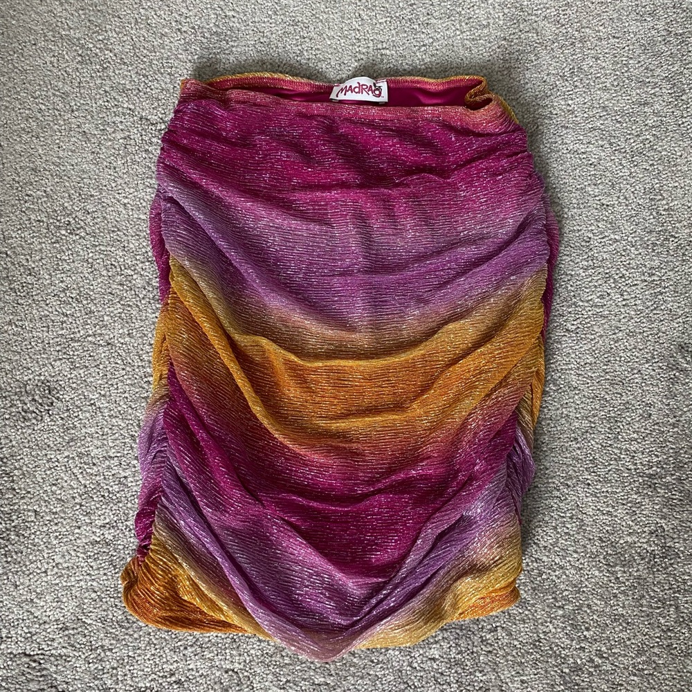 adjustable rise multicolor skirt